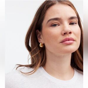 Madewell sculptural chunky hoop earrings
